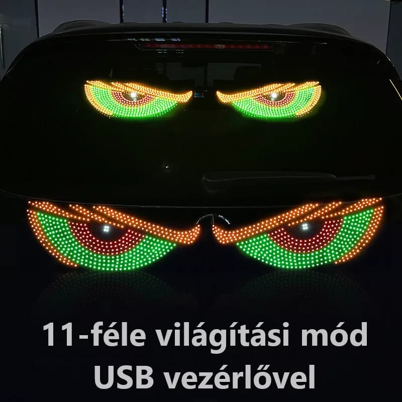 Ördögszem motívumos autós RGB LED hangulatvilágítás, 11 fényeffekt, USB – 2. kép