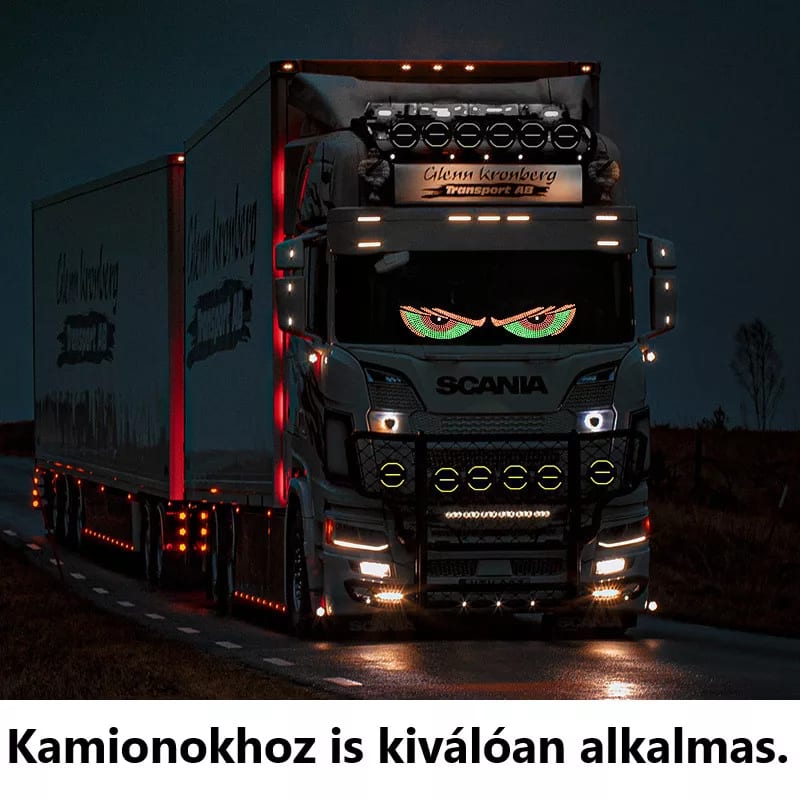Ördögszem motívumos autós RGB LED hangulatvilágítás, 11 fényeffekt, USB – 4. kép